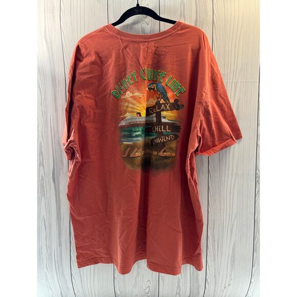 Disney Cruise Line Parrot T shirt Disney Men’s 3XL  Salmon - Picture 2 of 7